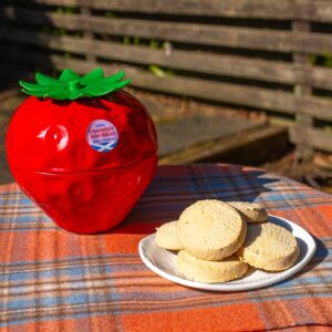 Strawberry Scottish Shortbread Rounds & Tin
